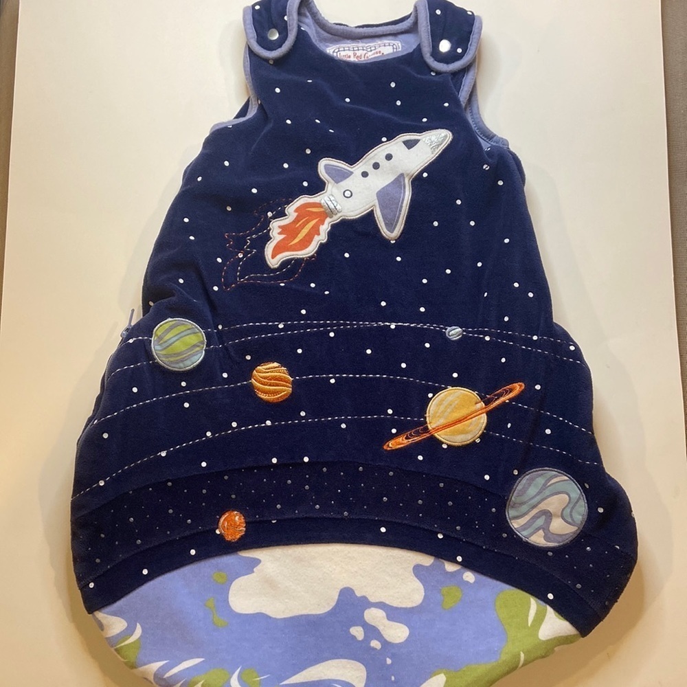 Vintage Little Red Caboose Spaceship Bunting Stroller Sack